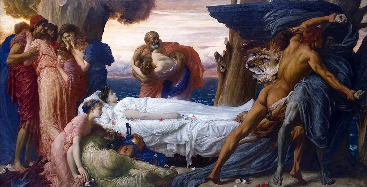 Hercules Wrestling with Death for the Body of Alcestis, by Lord Leighton Frederic, c. 1869-1871